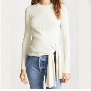 3.1 Philip lim asymmetrical ribbed ivory sweater